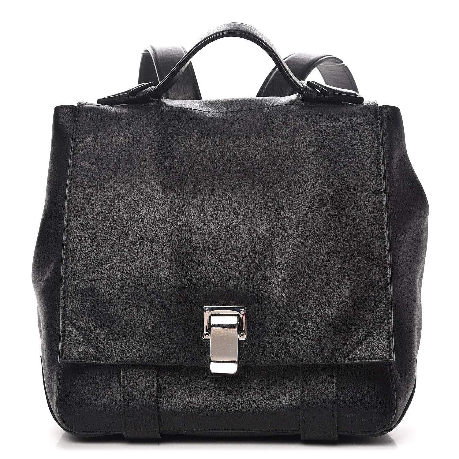 Proenza Schouler Calfskin PS Courier Backpack Black 1 of 8