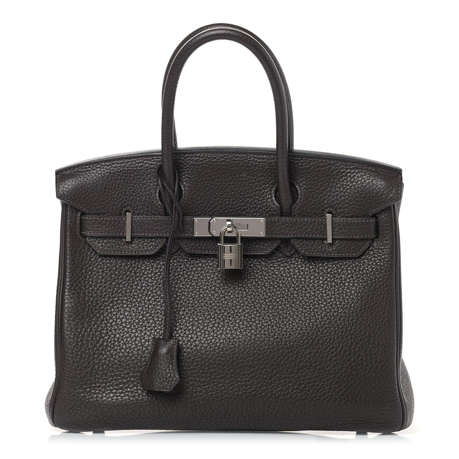 Hermes Taurillon Clemence Birkin 30 Chocolate 1 of 14