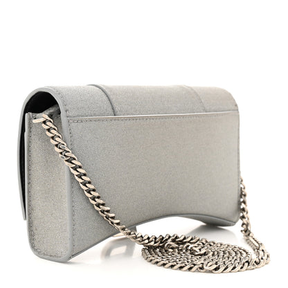 Balenciaga Glitter Fabric Hourglass Chain Bag Grey 3 of 10