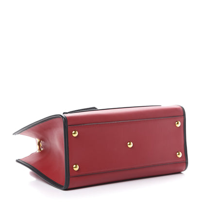 Fendi Vitello Century Opaco F is Fendi Bi-Color Small Runaway Satchel Fragola Black 3 of 10