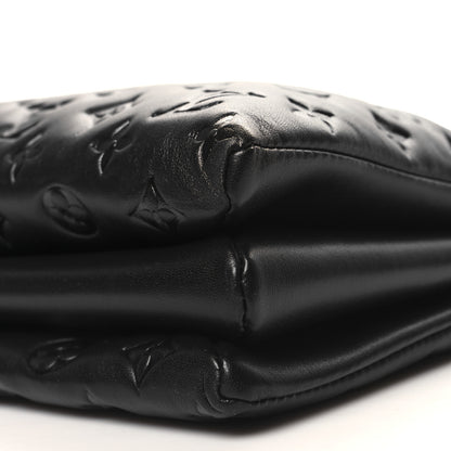 Louis Vuitton LOUIS VUITTON Lambskin Embossed Monogram Coussin MM Black 11 of 11