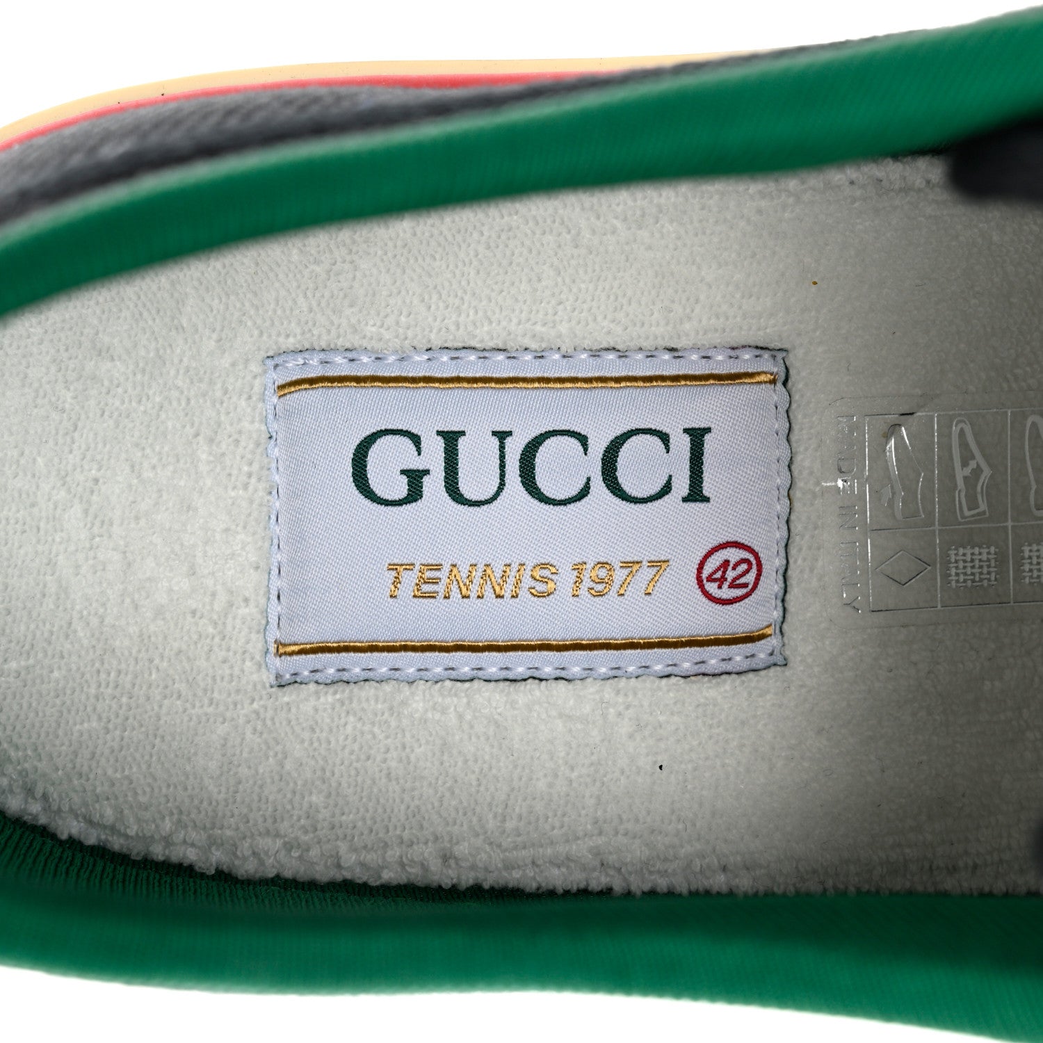 Gucci Canvas Web Womens 1977 Tennis Sneakers 42 Black 6 of 8
