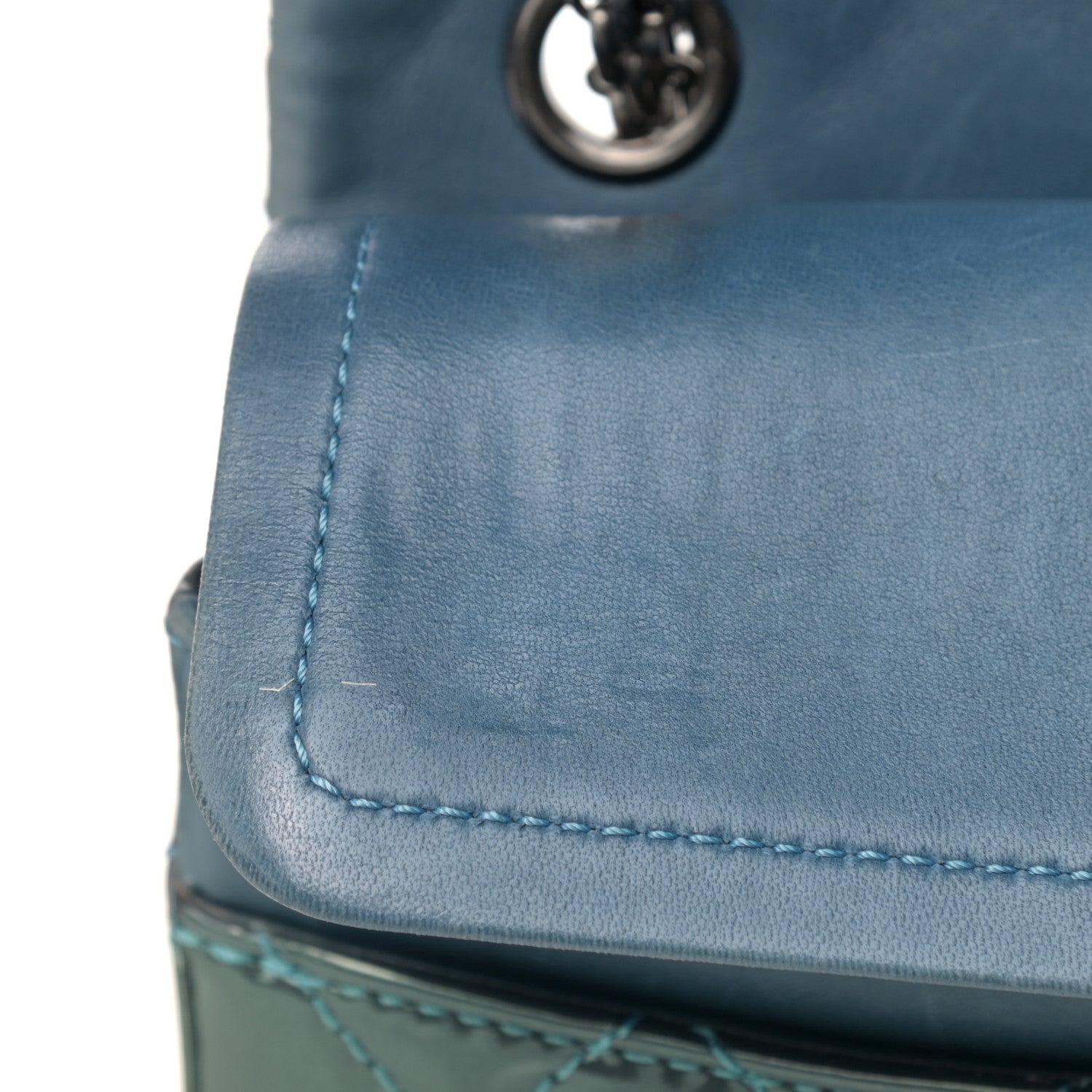 Chanel Patent Quilted 2.55 Reissue 226 Flap Blue 11 of 13