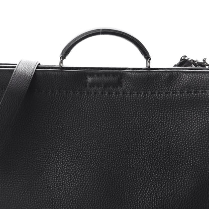 Fendi Cuoio Romano Selleria Fendi Stamp Patch Large Mens Peekaboo Iconic Essential Satchel Black Grigio 8 of 8