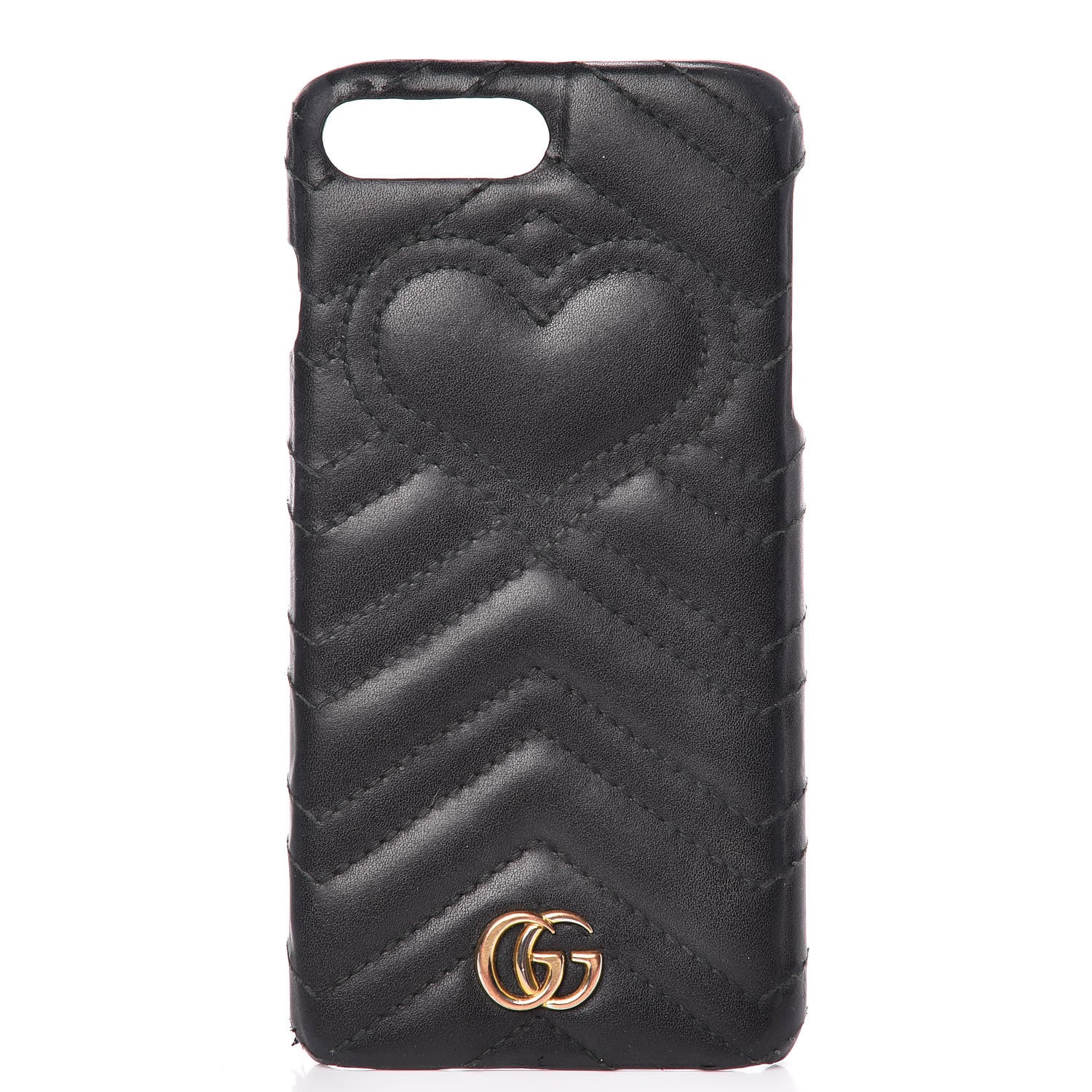 Gucci Calfskin Matelasse Marmont iPhone 7 Plus Case Black 1 of 9