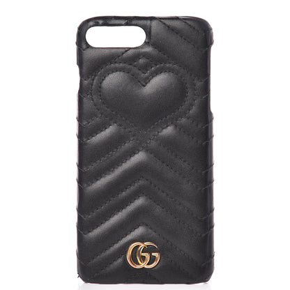 Gucci Calfskin Matelasse Marmont iPhone 7 Plus Case Black 1 of 9