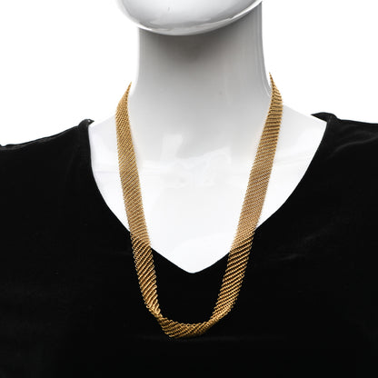 Tiffany 18K Yellow Gold Elsa Peretti Mesh Necklace 2 of 5