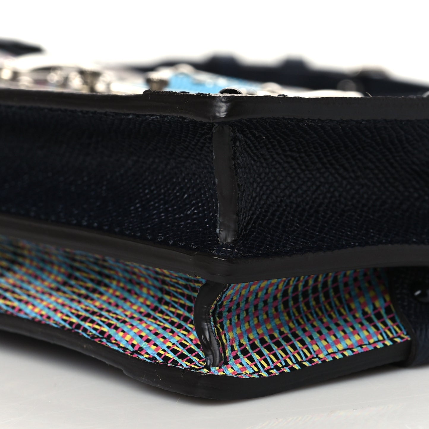 Calfskin Monogram LV Pop Trunk Clutch Blue