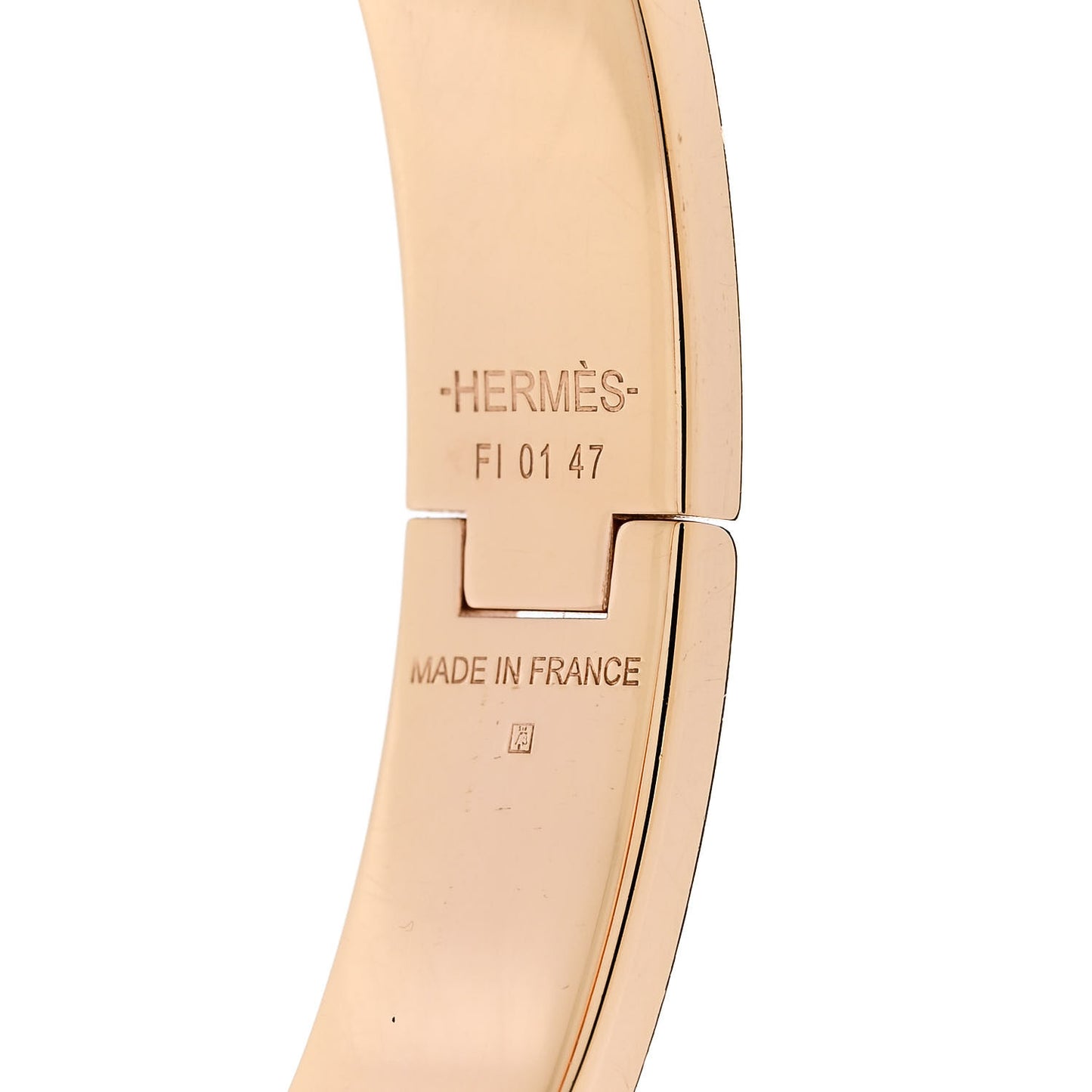 Enamel Narrow Clic Clac H Bracelet GM Beige Rose