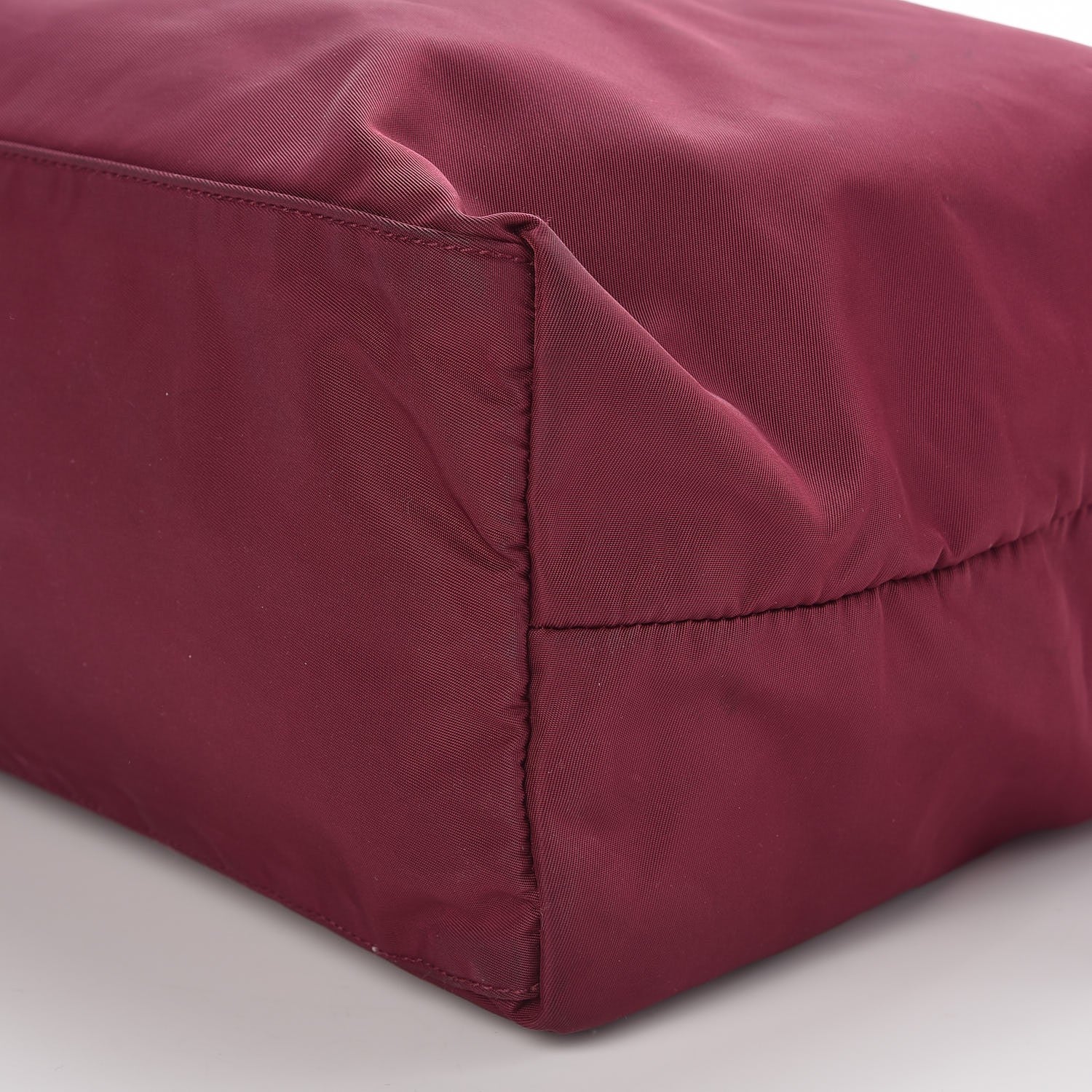 Prada Tessuto Nylon Saffiano Tote Wine 12 of 12