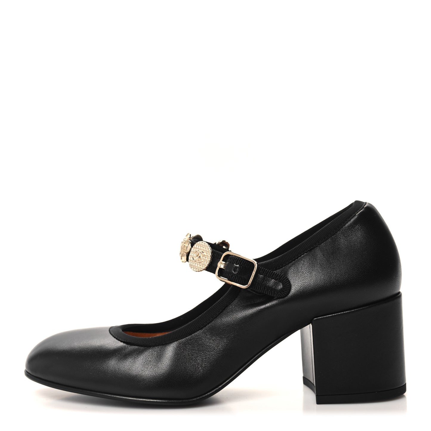 Lambskin Mary Jane Charm Pumps 39 Black