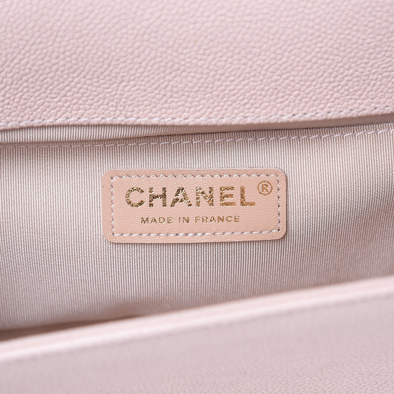 Chanel Caviar Chevron Quilted Medium Boy Flap Nude 6 of 10