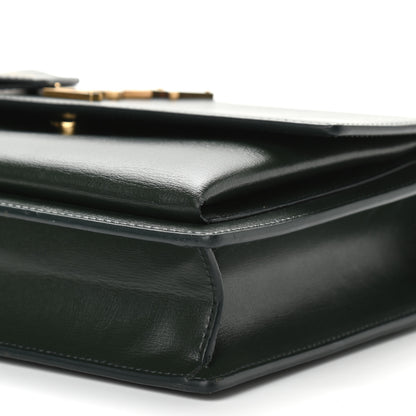 Saint Laurent Calfskin Medium Monogram Sunset Dark Green 9 of 10