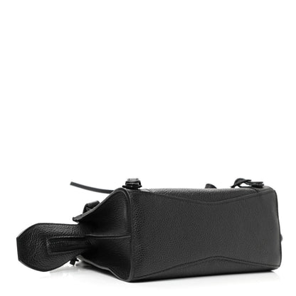 Balenciaga Grained Calfskin Neo Classic Black Hardware Mini City Black 3 of 9
