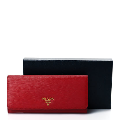 Prada Vitello Move Continental Flap Wallet Lacca 10 of 10
