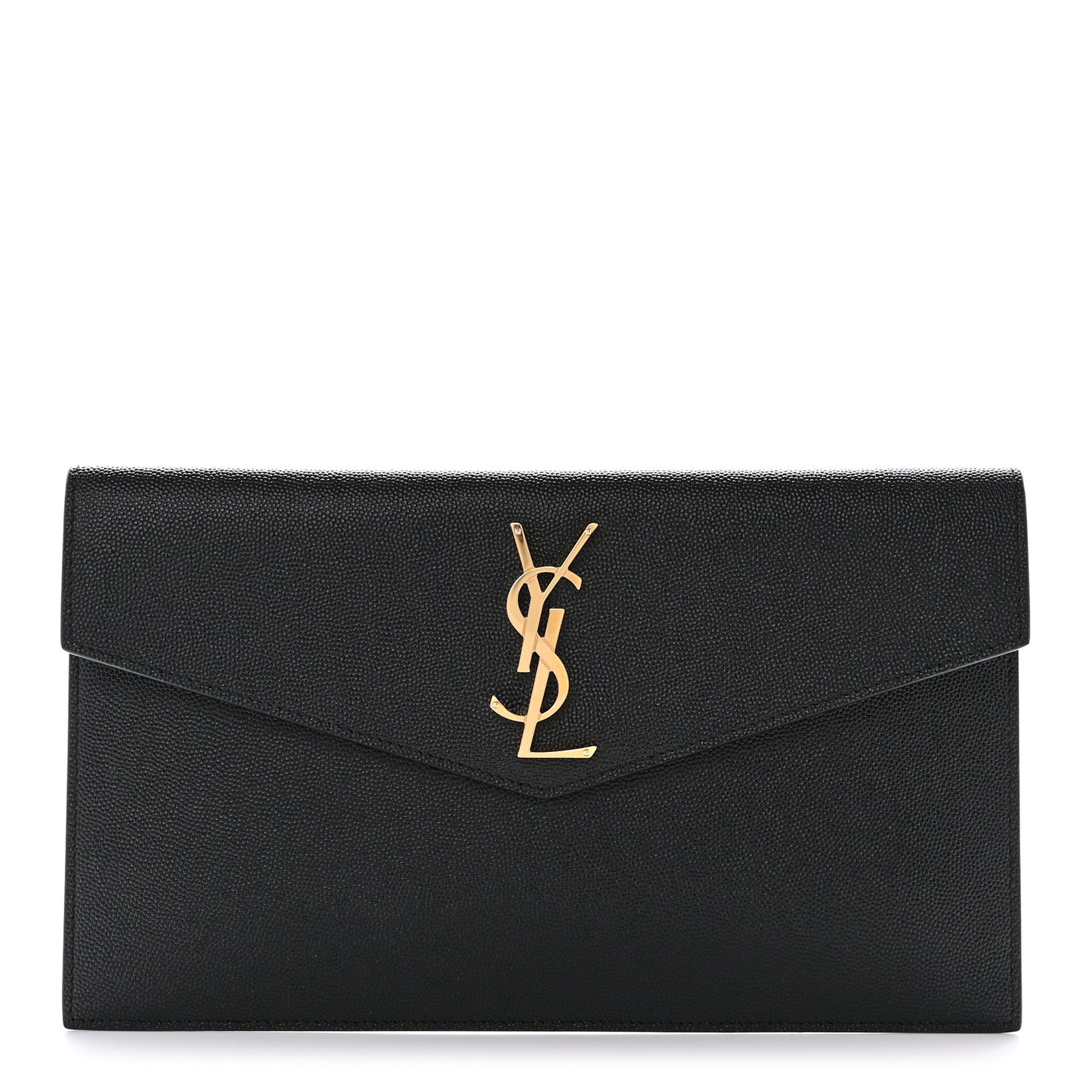 SAINT LAURENT Grain De Poudre Uptown Pouch Black