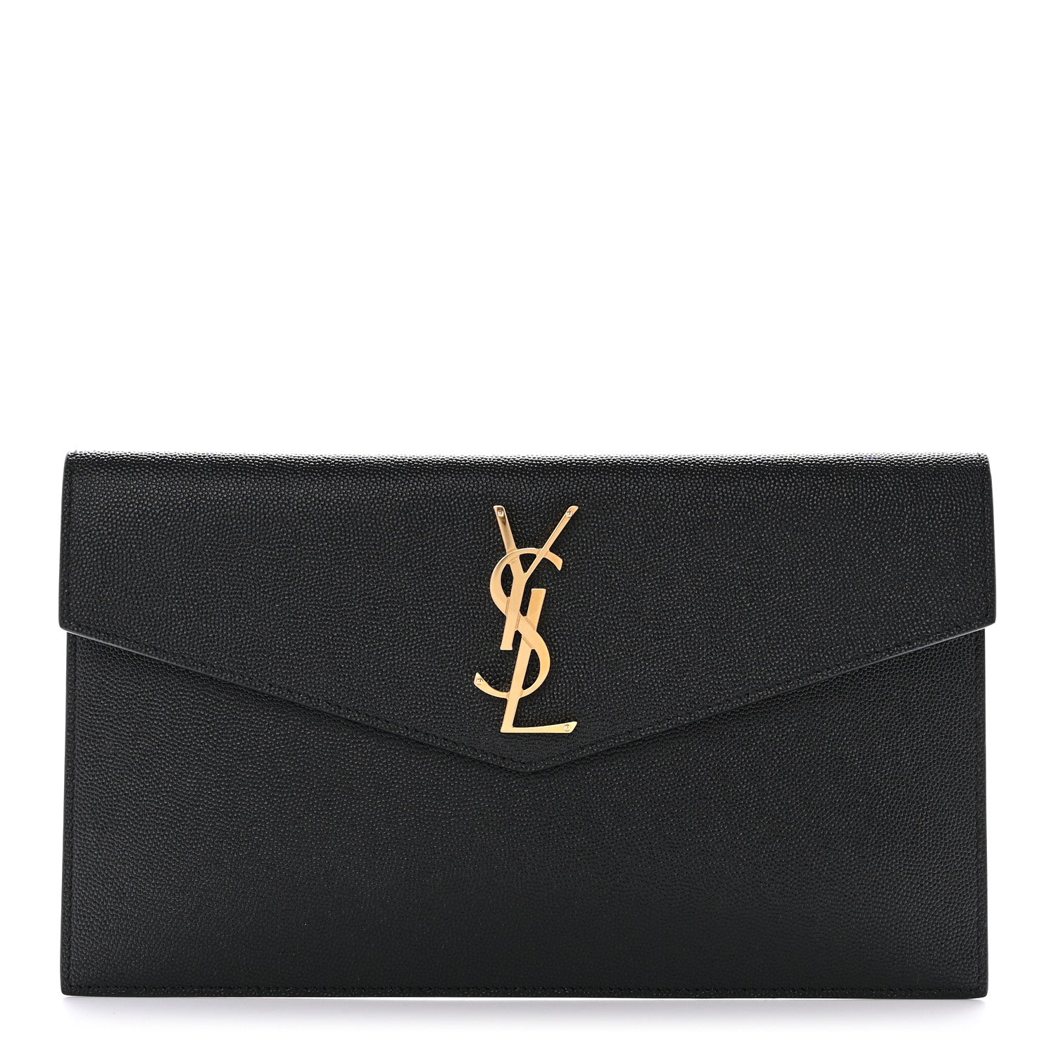 Saint Laurent SAINT LAURENT Grain De Poudre Uptown Pouch Black 1 of 8