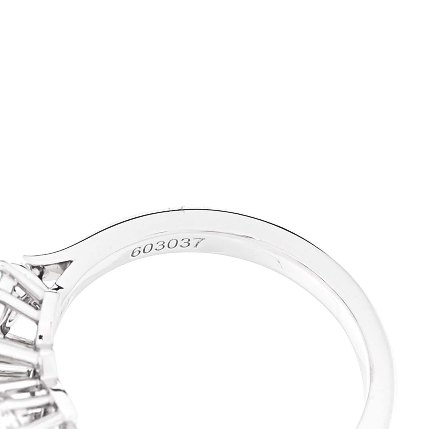 Harry Winston Platinum Diamond .57ct Pear Cluster Engagement Ring 47 4.25 4 of 6