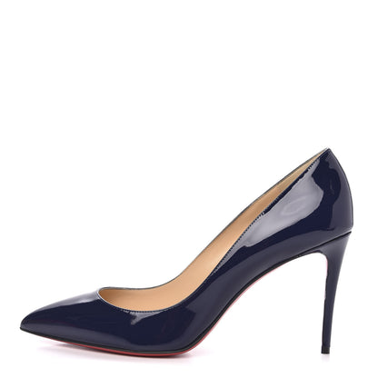 Christian Louboutin Patent Pigalle Follies 85 Pumps 39 China Blue 1 of 8