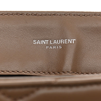 Saint Laurent Calfskin Y Quilted Monogram Medium Loulou Chain Satchel Dark Beige 6 of 12