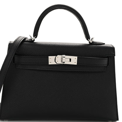 Hermes Epsom Mini Kelly Sellier 20 Black 8 of 12