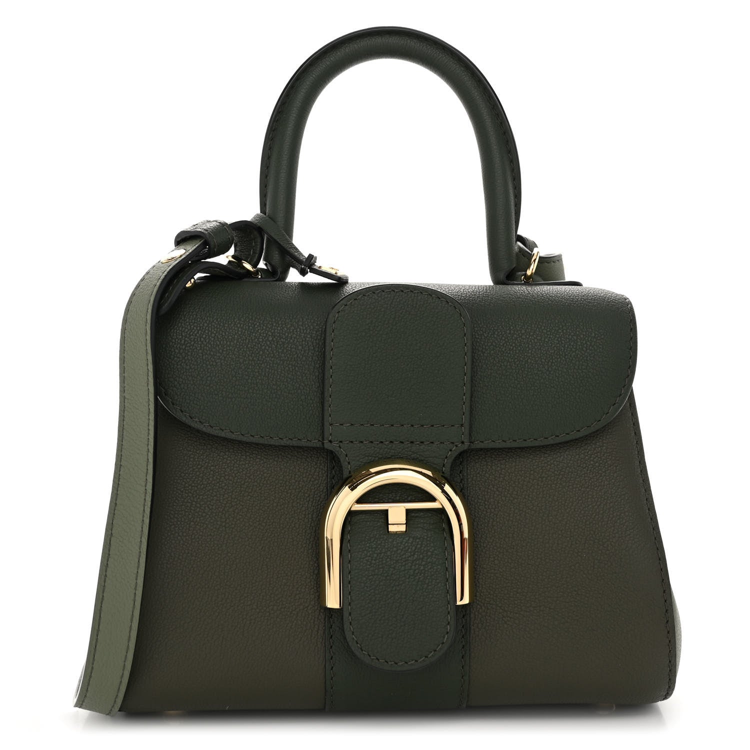 Delvaux Grained Rodeo Calfskin Mini Brillant Camaieux Satchel Kaki 1 of 10