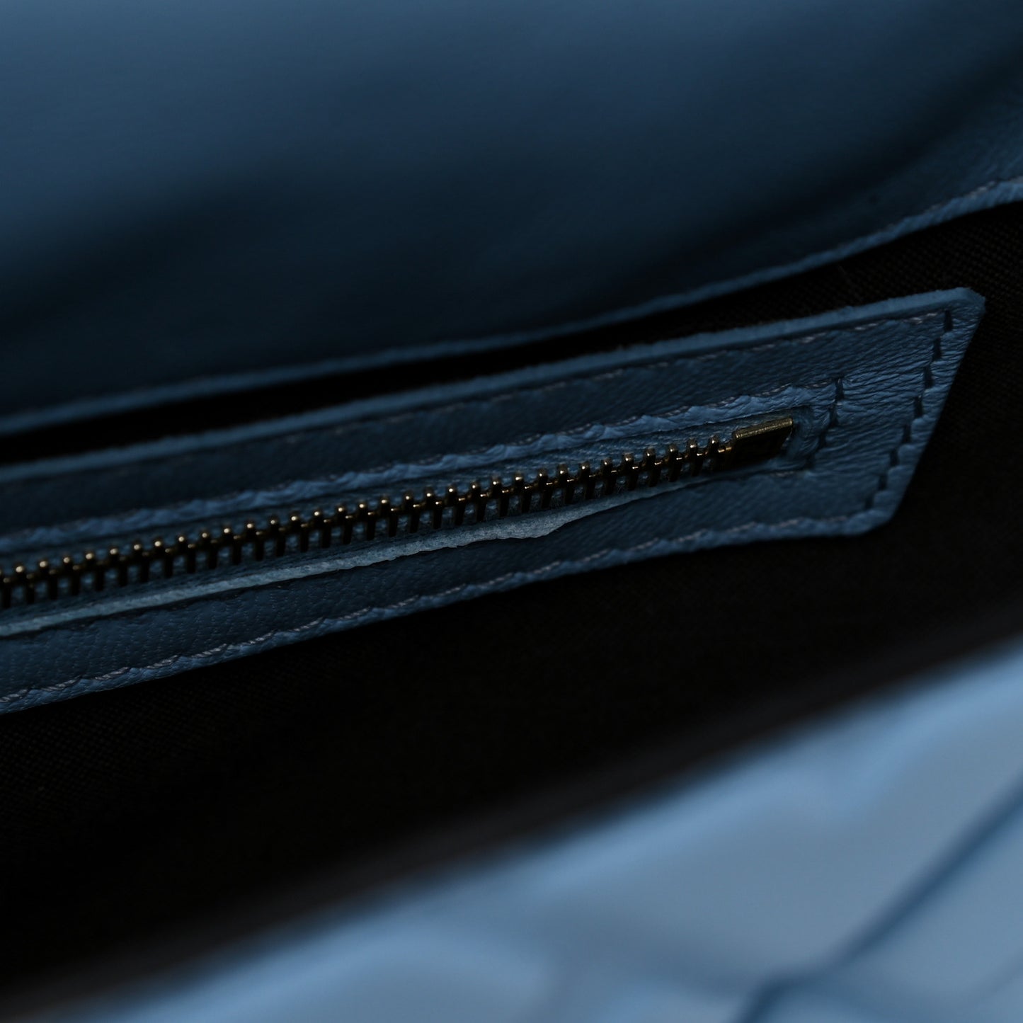 Nappa FF 1974 Embossed Baguette Azzurro Baby