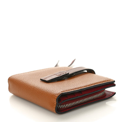 Loewe Grained Calfskin Compact Wallet Caramel Pecan 4 of 9