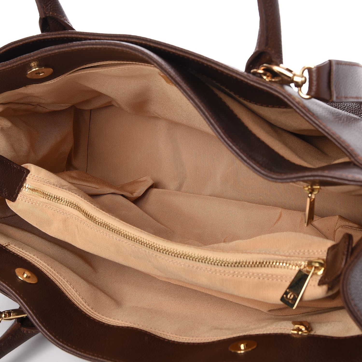Chanel Calfskin Cerf Executive Shopper Tote Brown 5 of 8