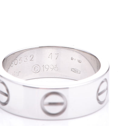 Cartier 18K White Gold 5.5mm LOVE Ring 47 4 4 of 5