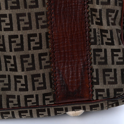 Fendi Zucchino Vitello Shopping Tote Mogano Panna Bruciato 10 of 14