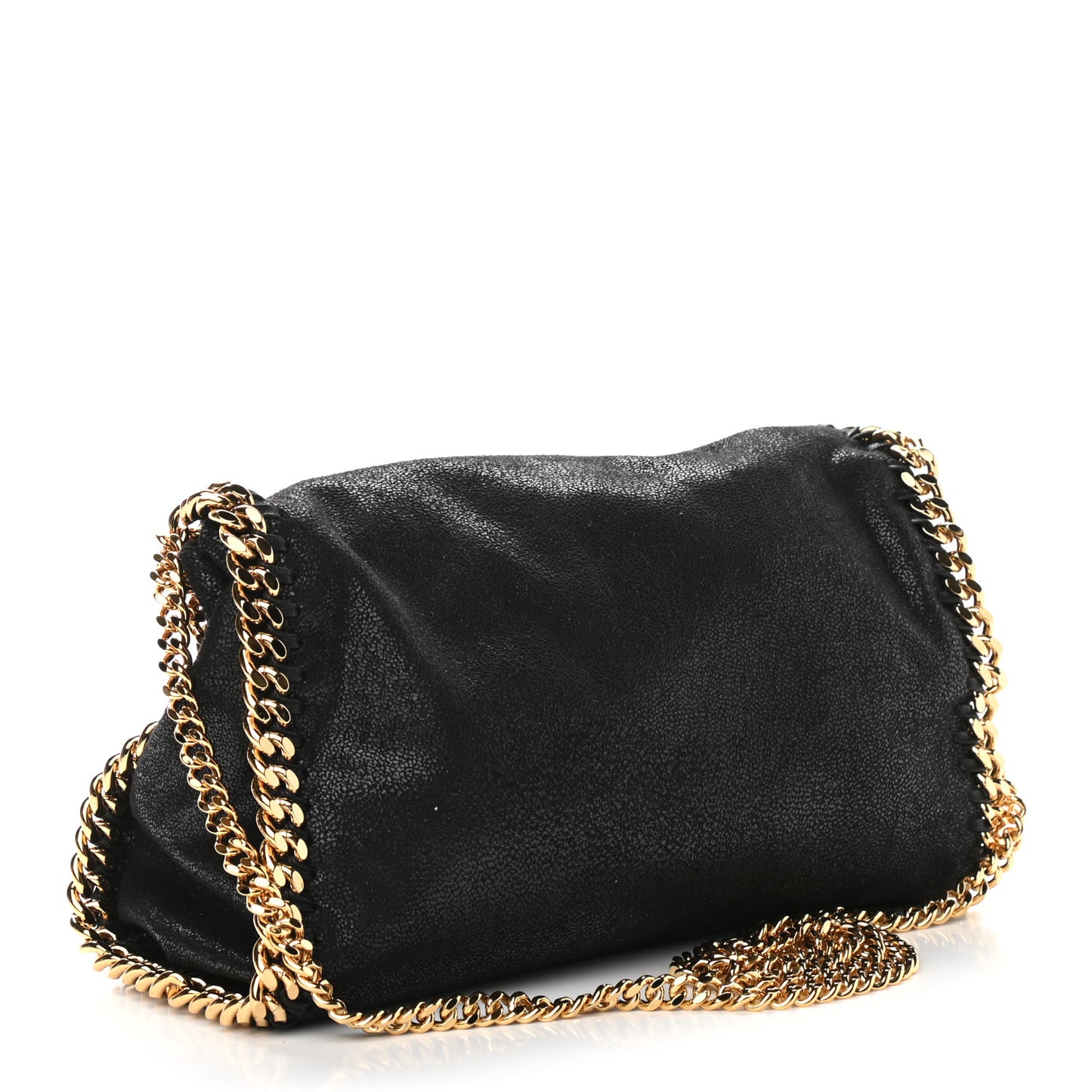Shaggy Deer Mini Falabella Fold Over Tote Black