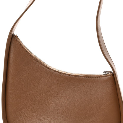 The Row Smooth Calfskin Half Moon Shoulder Bag Chestnut 7 of 9