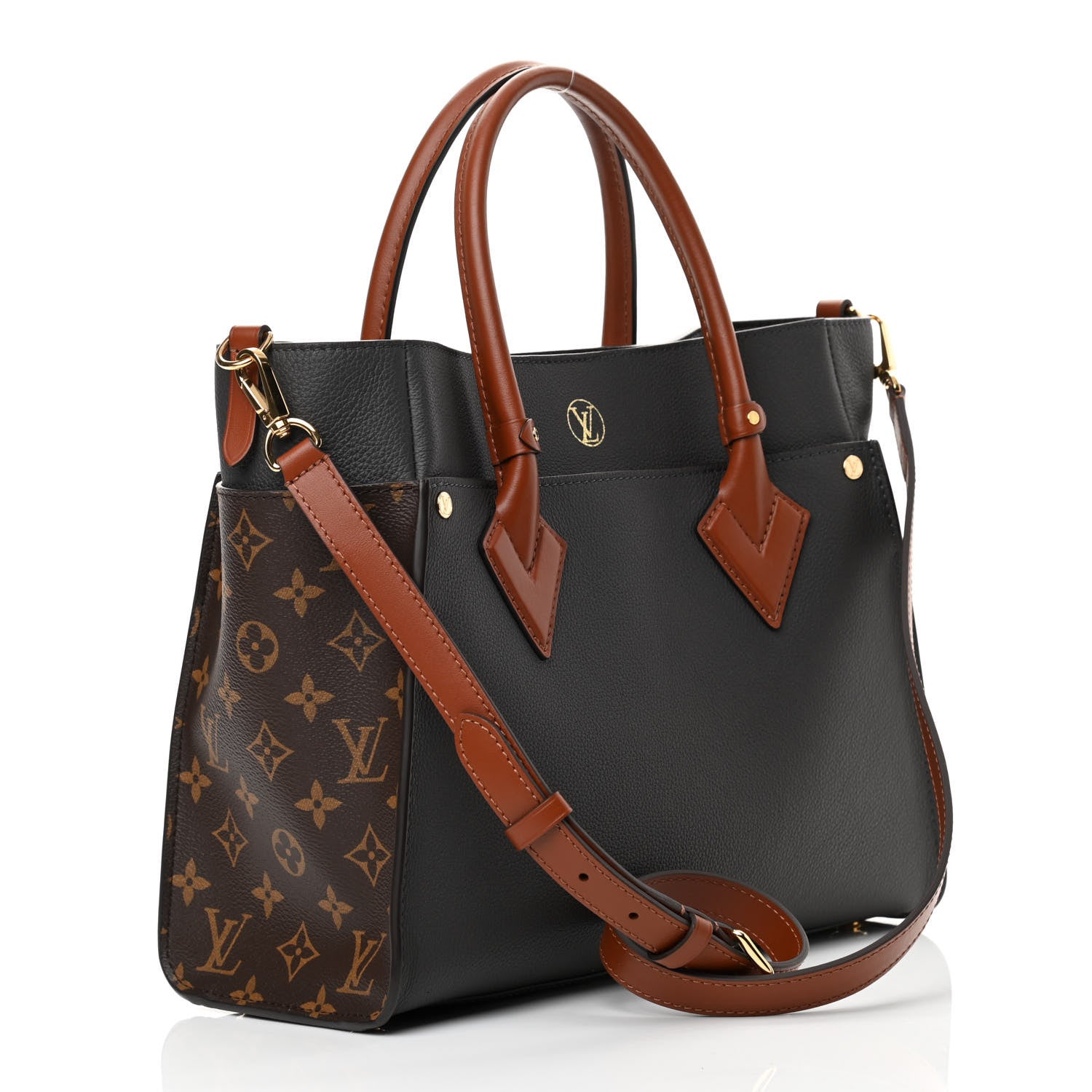 Louis Vuitton Calfskin Monogram On My Side MM Laurier 3 of 10