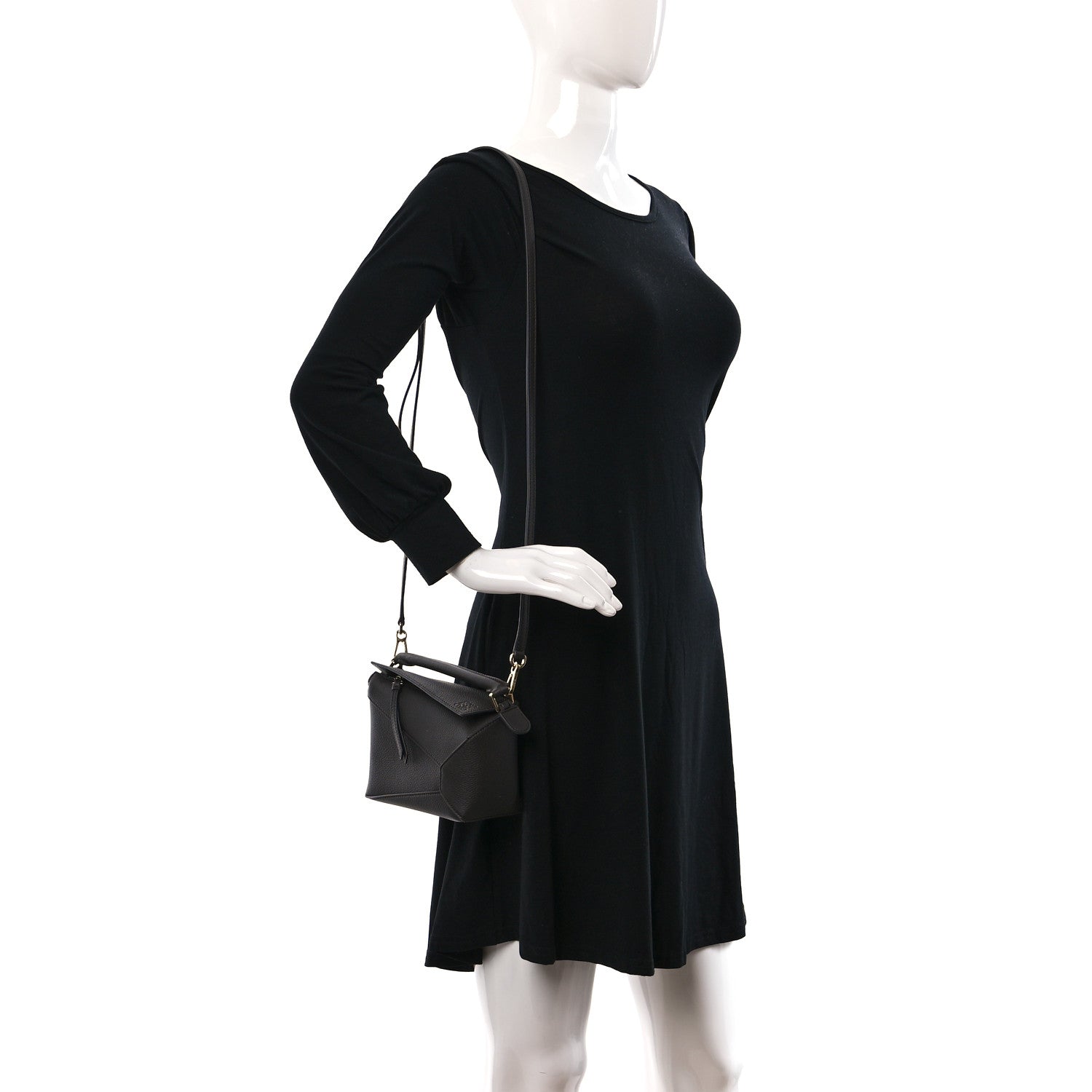 Loewe Calfskin Mini Puzzle Edge Bag Dark Grey 3 of 9