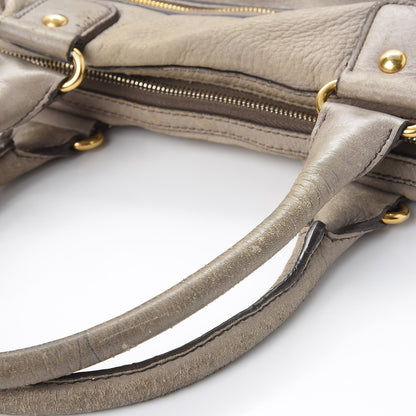 Prada Cervo Deerskin East West Top Handle Bag Pomice 14 of 28