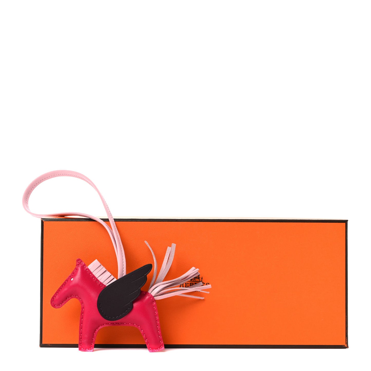 Milo Lambskin Grigri Rodeo Pegase Horse Bag Charm PM Framboise Rose Sakura Rouge Sellier