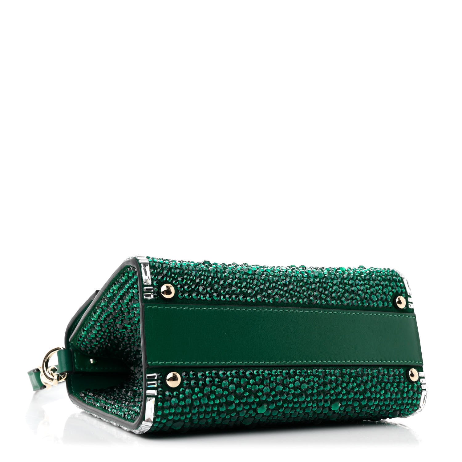 Valentino Garavani Crystal Embroidered Mini Vsling Top Handle Bag Emerald Jungle 4 of 11