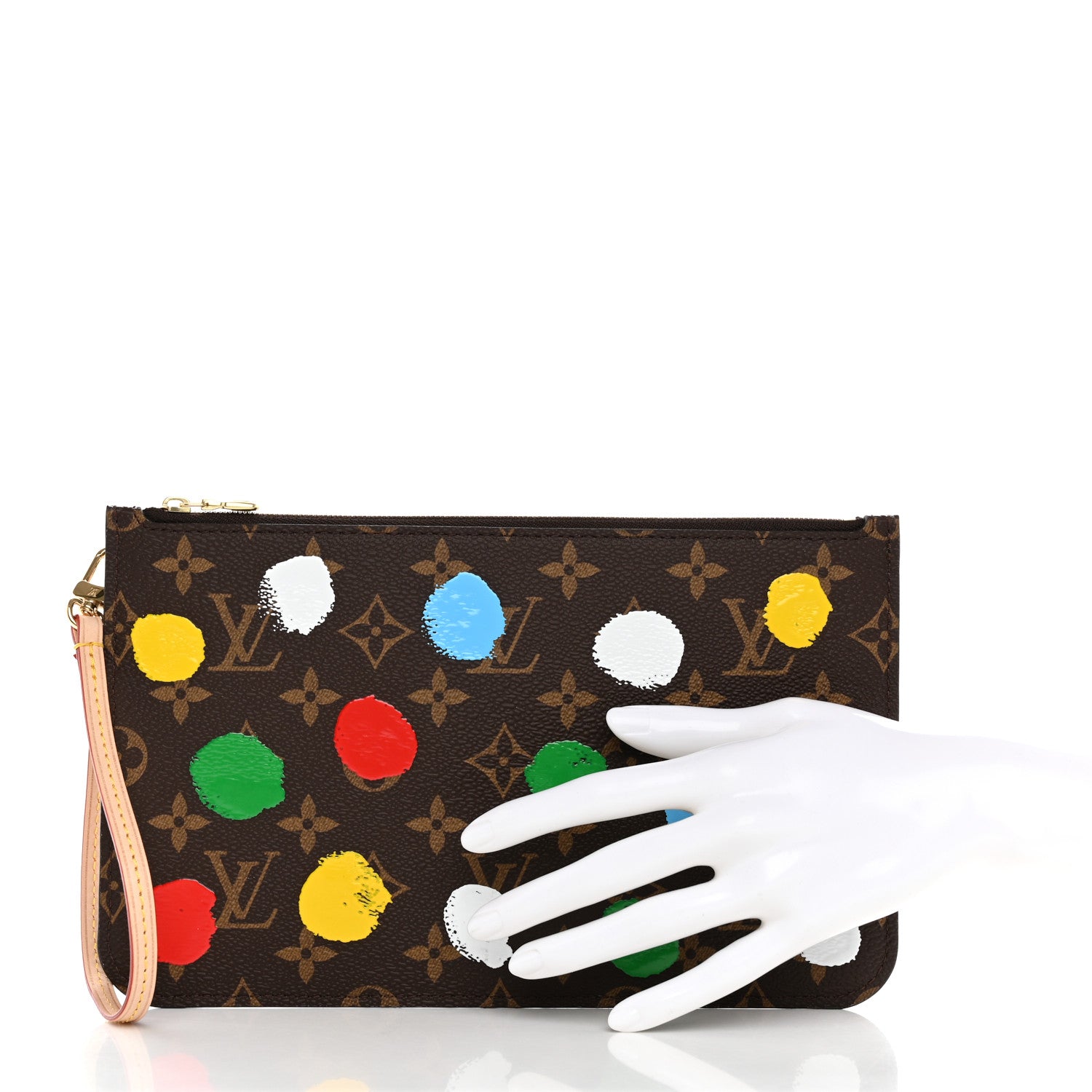 Louis Vuitton x YK Monogram Painted Dots Neverfull MM Pochette 2 of 7