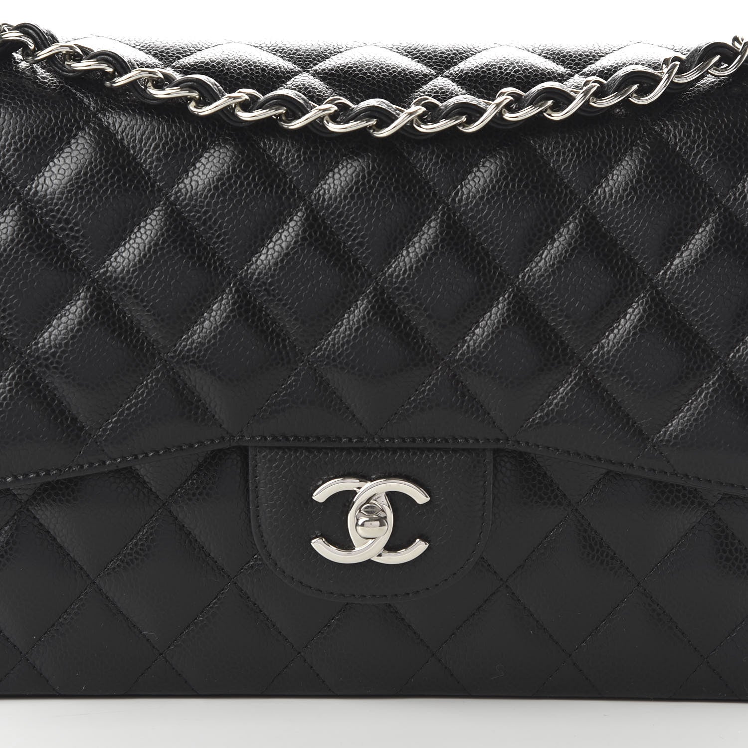 Chanel Caviar Quilted Jumbo Double Flap Black 10 of 11