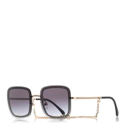 Chanel Chain Square Sunglasses 4244 Black 1 of 7