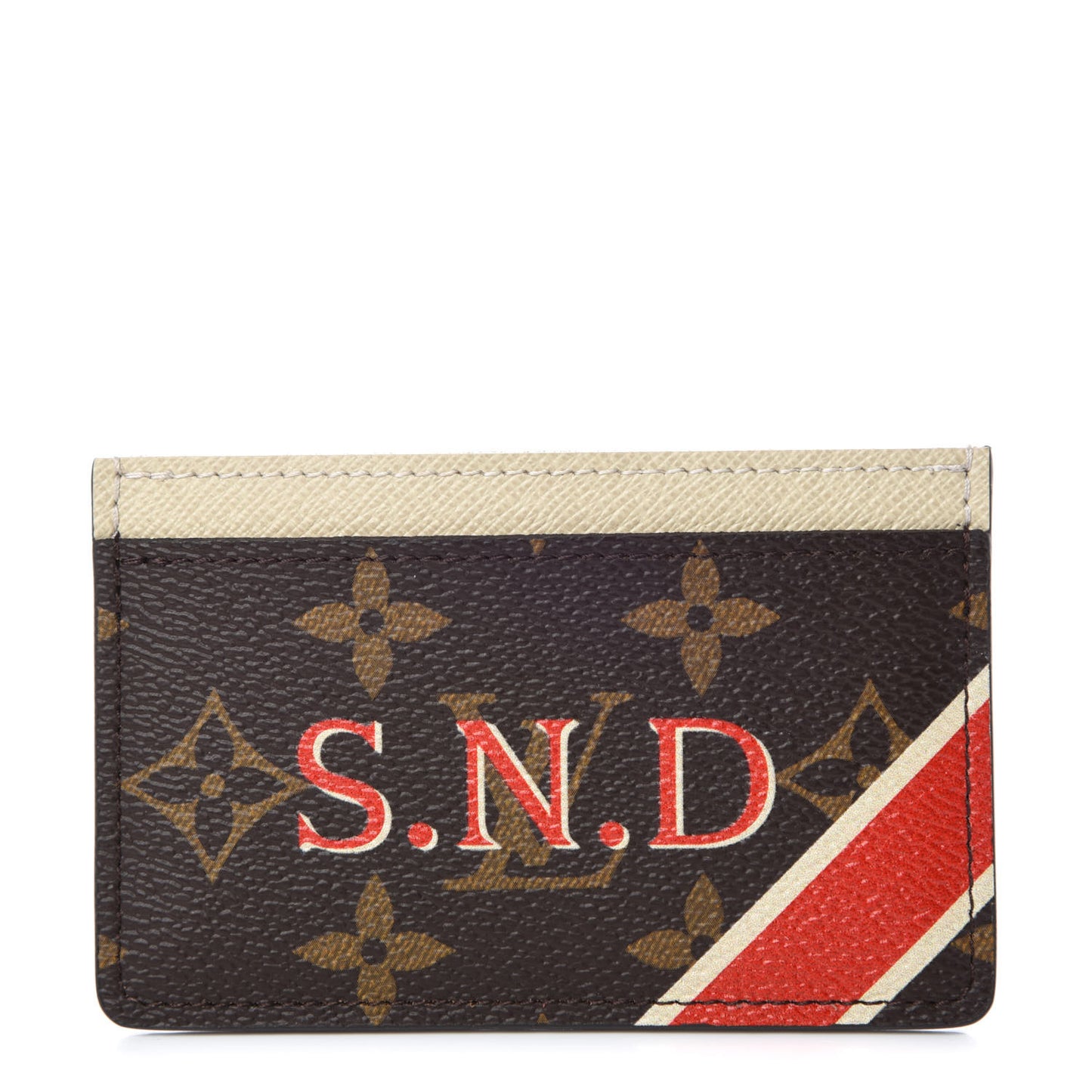Monogram My LV Heritage Card Holder Rouge White
