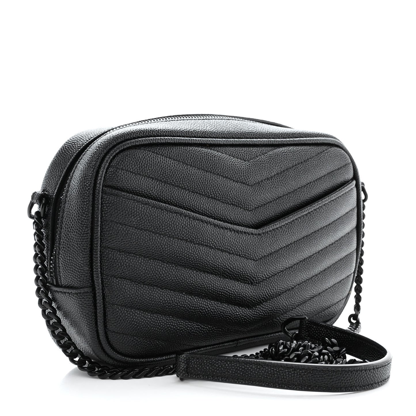 Grain De Poudre Matelasse Monogram Mini Lou Camera Bag Black