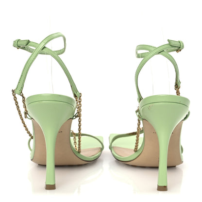 Bottega Veneta Lambskin Stretch Chain Strap 90mm Sandals 40.5 Pistachio 6 of 14