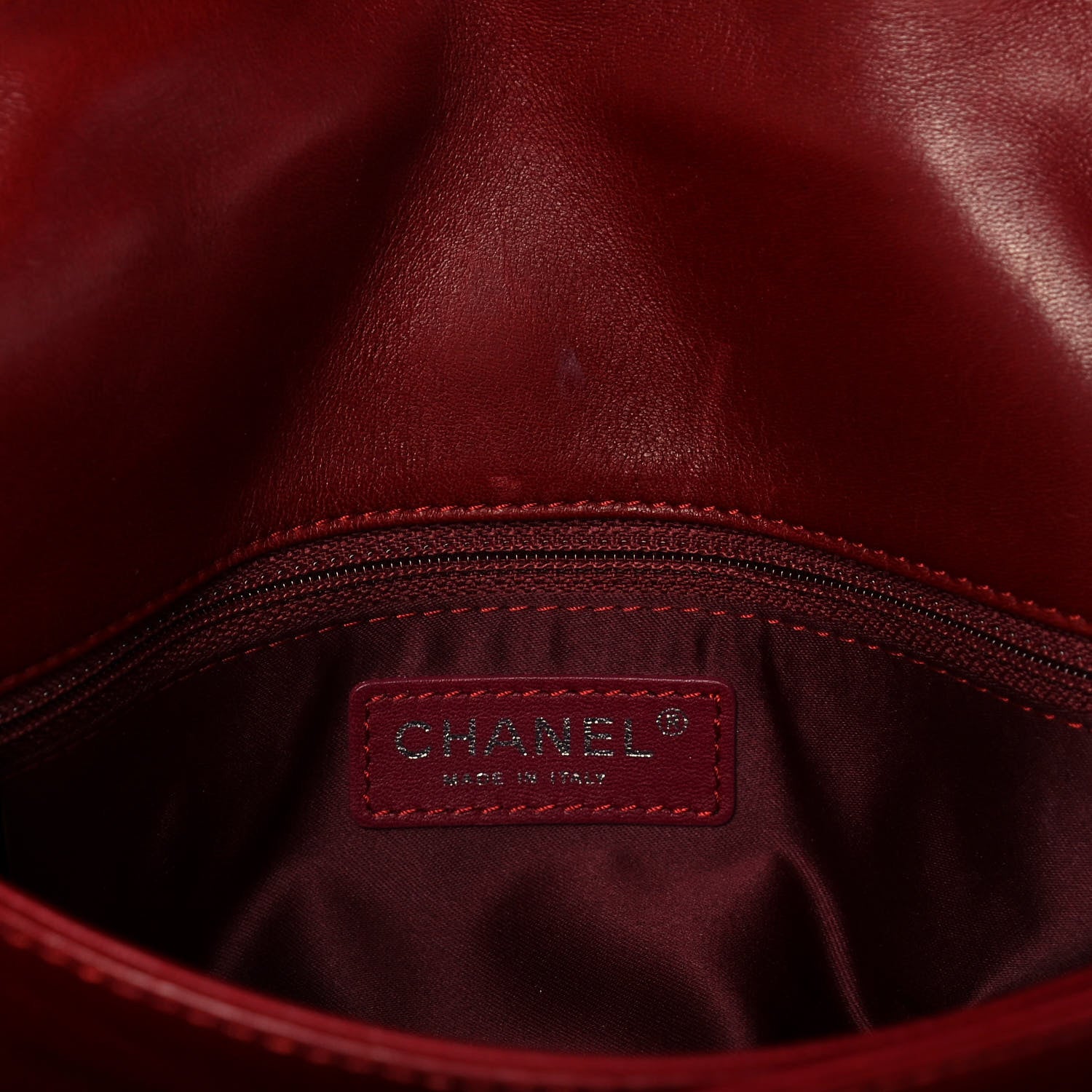 Chanel Lambskin Quilted Jumbo Chanel 3 Flap Red 6 of 16