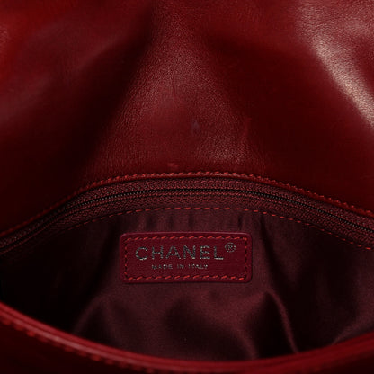 Chanel Lambskin Quilted Jumbo Chanel 3 Flap Red 6 of 16