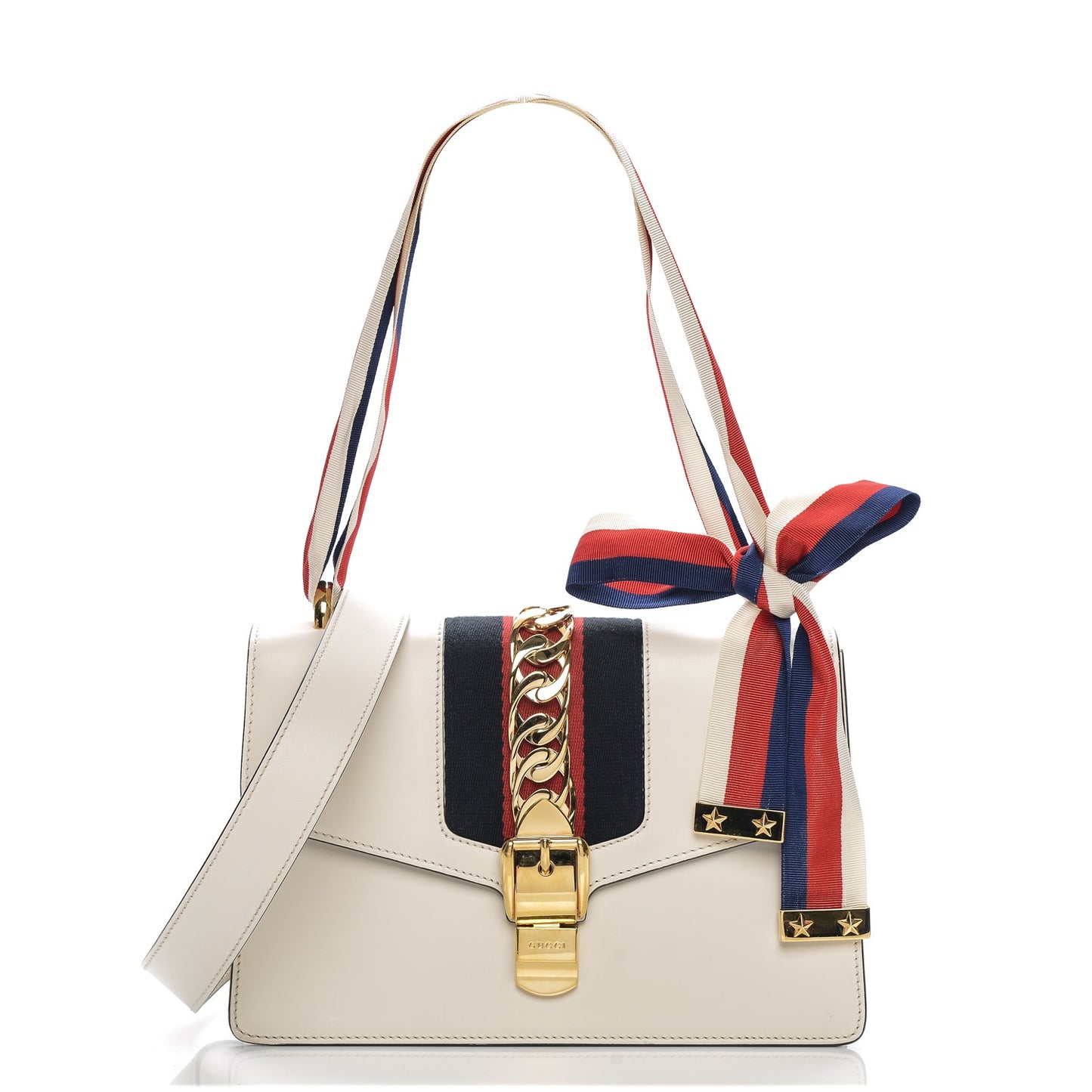 Calfskin Small Sylvie Shoulder Bag Off White