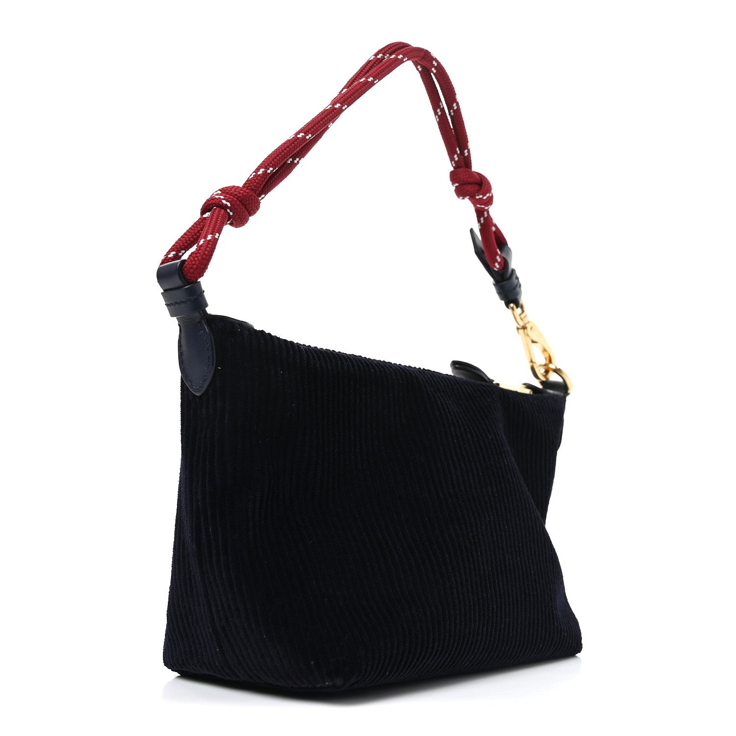 Miu Miu Velvet Pouch Bag Navy Amaranto 3 of 9