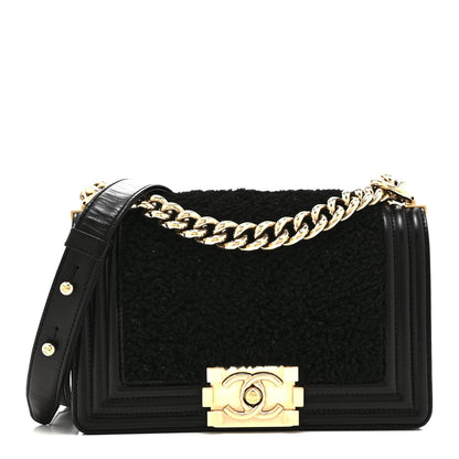 Chanel Shearling Calfskin Small Boy Flap Black 1 of 10