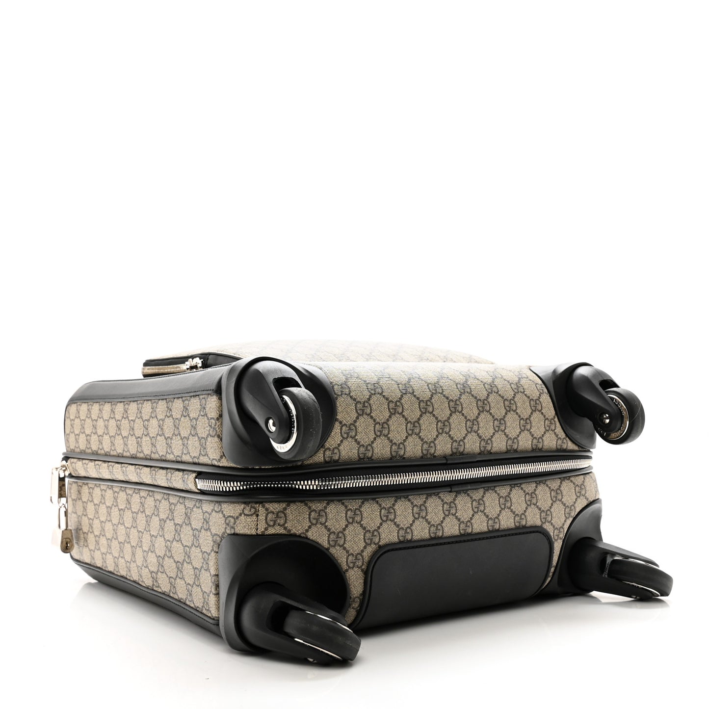 GG Supreme Monogram Calfskin Carry On Trolley Beige Ebony Black